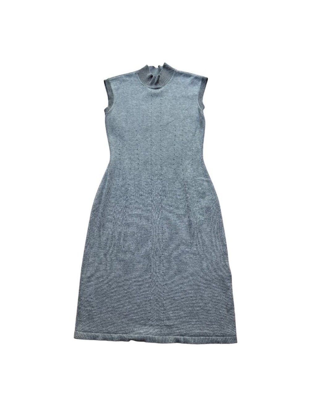 Brooks Brothers Sleeveless Gray Knit Midi Dress